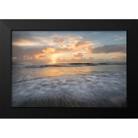 Coastal Sunrise II Black Modern Wood Framed Art Print by Head, Danny