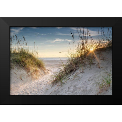 The Dunes Black Modern Wood Framed Art Print by Head, Danny
