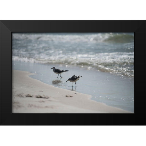 Wading II Black Modern Wood Framed Art Print by Head, Danny