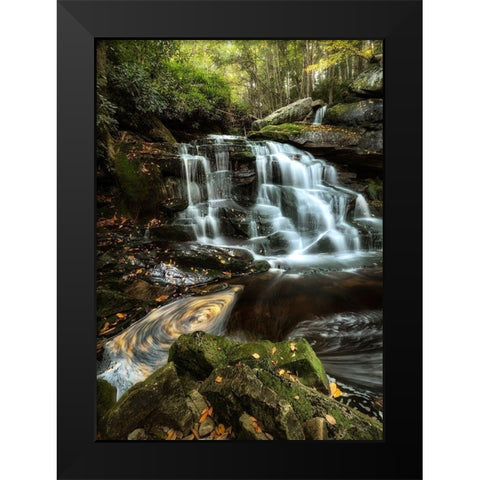 Shays Run I Black Modern Wood Framed Art Print by Head, Danny