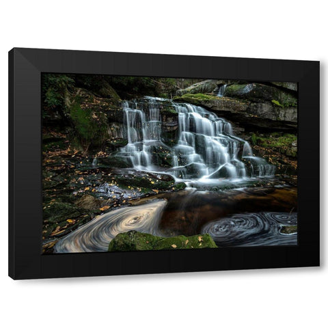 Shays Run II Black Modern Wood Framed Art Print by Head, Danny