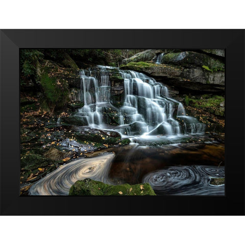 Shays Run II Black Modern Wood Framed Art Print by Head, Danny