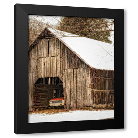 Tucked In Black Modern Wood Framed Art Print with Double Matting by Head, Danny