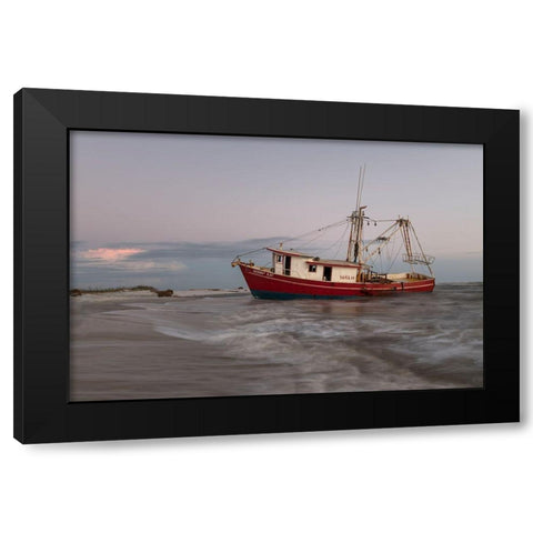 Run Aground II Black Modern Wood Framed Art Print with Double Matting by Head, Danny