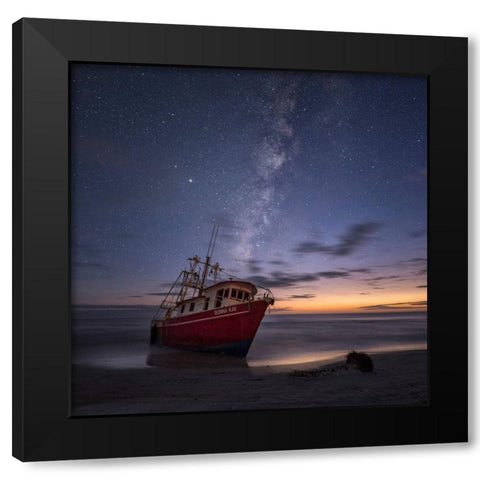 Milky Way Sunset Black Modern Wood Framed Art Print by Head, Danny