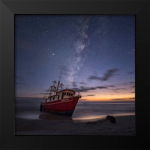 Milky Way Sunset Black Modern Wood Framed Art Print by Head, Danny