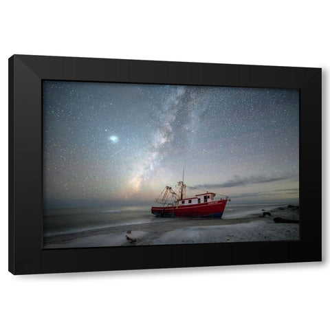 Going Nowhere Black Modern Wood Framed Art Print with Double Matting by Head, Danny