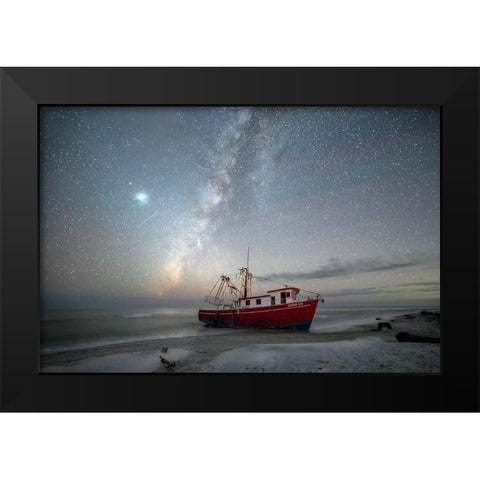 Going Nowhere Black Modern Wood Framed Art Print by Head, Danny