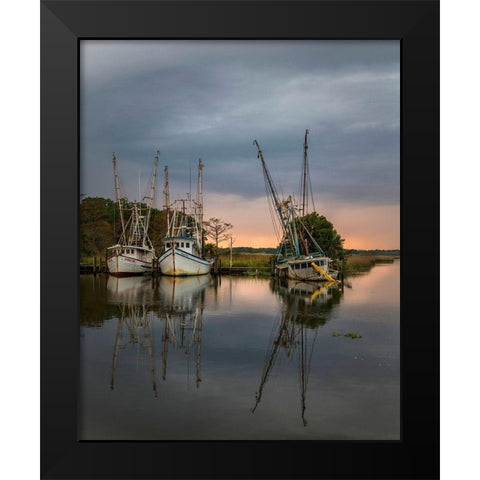 Still Harbor I Black Modern Wood Framed Art Print by Head, Danny