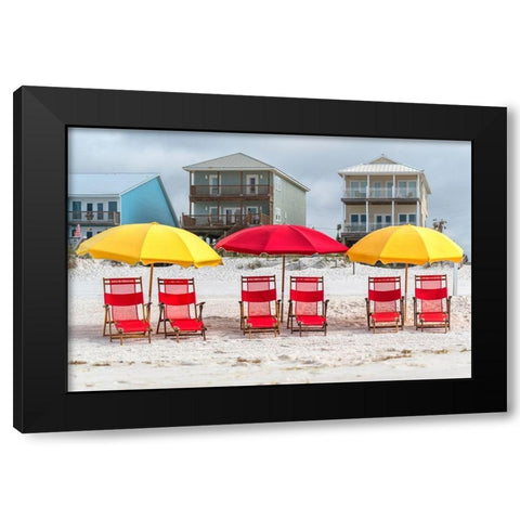 Seating For Six I Black Modern Wood Framed Art Print by Head, Danny
