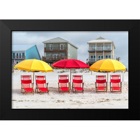 Seating For Six I Black Modern Wood Framed Art Print by Head, Danny
