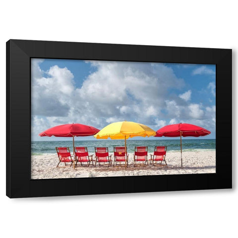 Seating For Six II Black Modern Wood Framed Art Print by Head, Danny