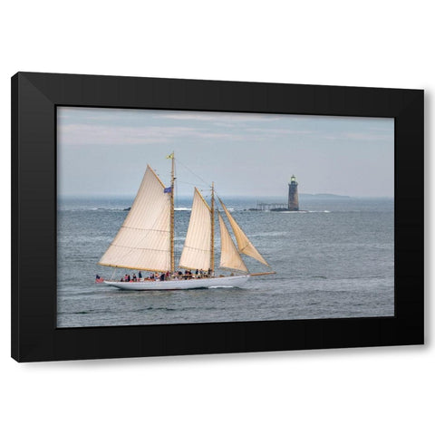 Smooth Sailing Black Modern Wood Framed Art Print by Head, Danny
