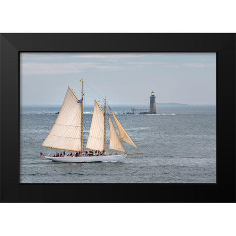 Smooth Sailing Black Modern Wood Framed Art Print by Head, Danny
