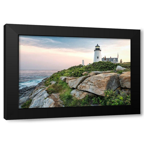 Rocky Shores Black Modern Wood Framed Art Print by Head, Danny