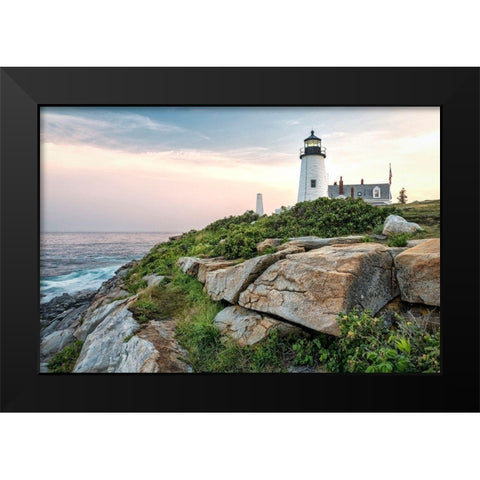 Rocky Shores Black Modern Wood Framed Art Print by Head, Danny