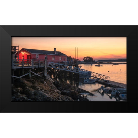 Five Islands Black Modern Wood Framed Art Print by Head, Danny