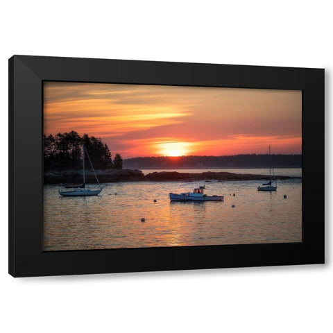 New Dawn Black Modern Wood Framed Art Print with Double Matting by Head, Danny