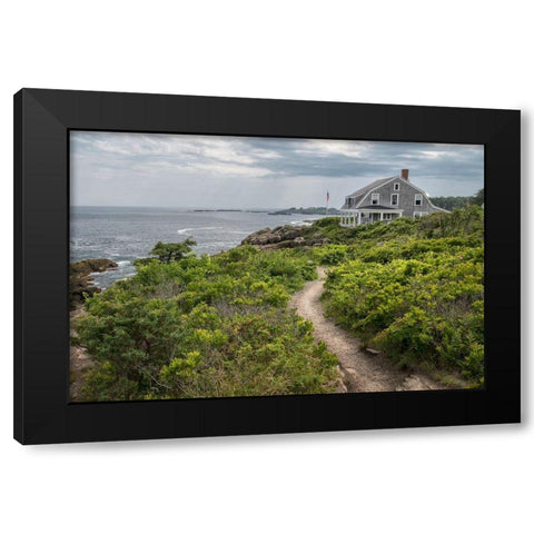 Coastal Cottage Black Modern Wood Framed Art Print with Double Matting by Head, Danny