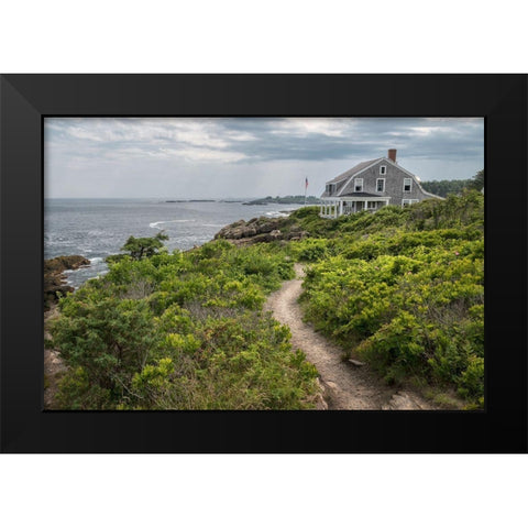 Coastal Cottage Black Modern Wood Framed Art Print by Head, Danny