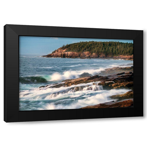 Sunrise at Otter Cliffs Black Modern Wood Framed Art Print by Head, Danny