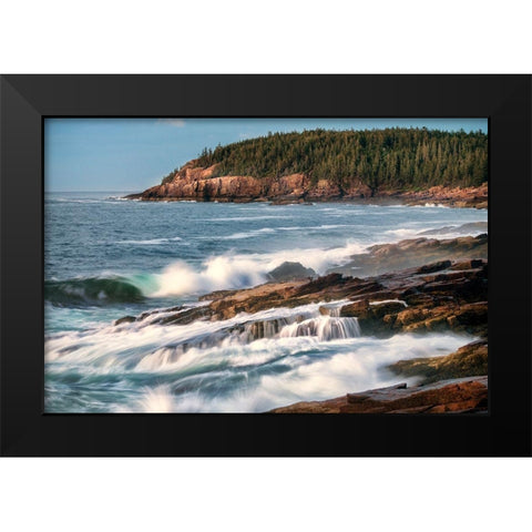 Sunrise at Otter Cliffs Black Modern Wood Framed Art Print by Head, Danny
