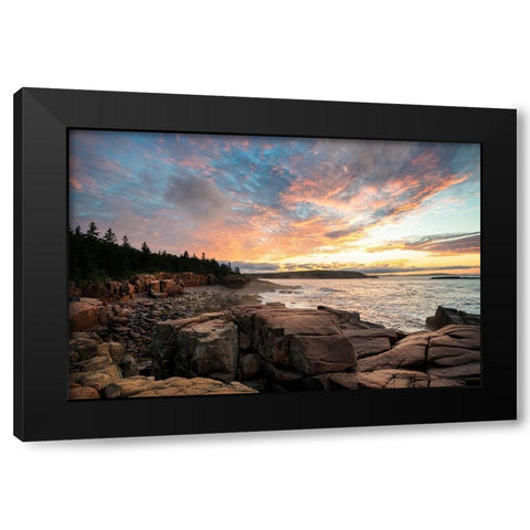 Coastal Sunrise II Black Modern Wood Framed Art Print by Head, Danny