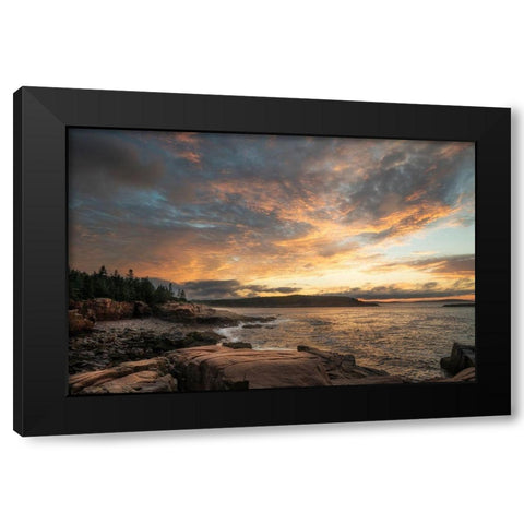 Coastal Sunrise III Black Modern Wood Framed Art Print by Head, Danny
