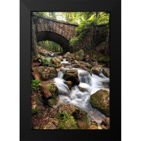 Stone Bridge II Black Modern Wood Framed Art Print by Head, Danny