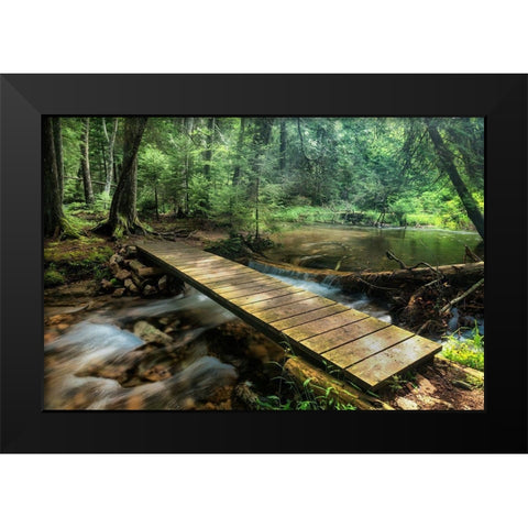 The Crossing Black Modern Wood Framed Art Print by Head, Danny