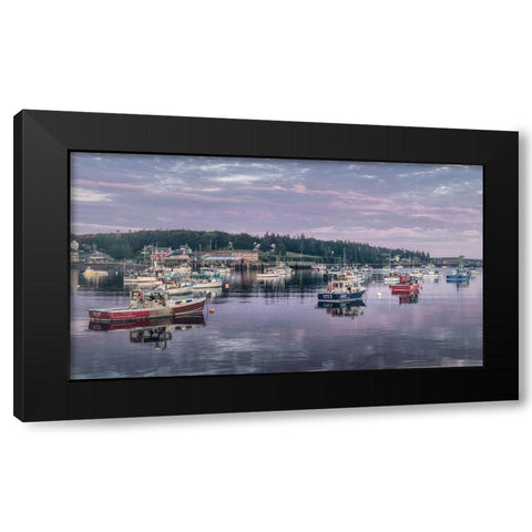 Working Harbor II Black Modern Wood Framed Art Print by Head, Danny