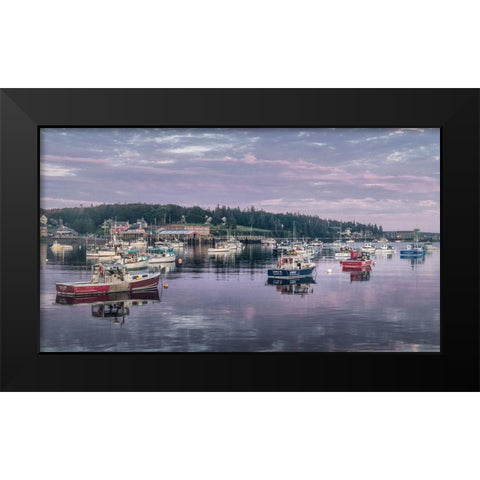Working Harbor II Black Modern Wood Framed Art Print by Head, Danny