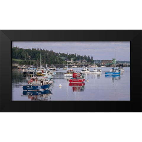 Working Harbor III Black Modern Wood Framed Art Print by Head, Danny