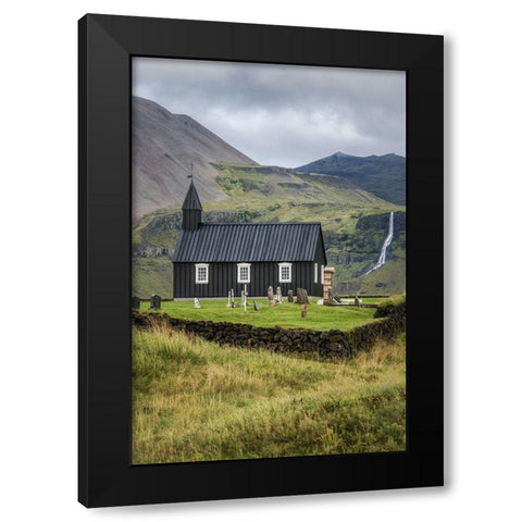 Budir I Black Modern Wood Framed Art Print with Double Matting by Head, Danny