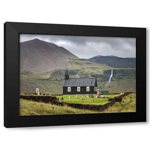 Budir II Black Modern Wood Framed Art Print with Double Matting by Head, Danny