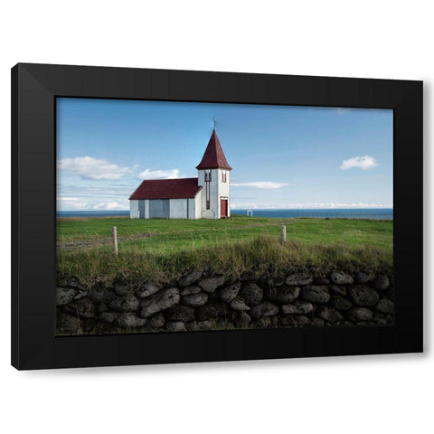 Church by the Sea I Black Modern Wood Framed Art Print by Head, Danny