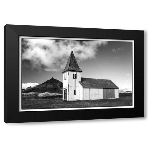 Church by the Sea III Black Modern Wood Framed Art Print with Double Matting by Head, Danny