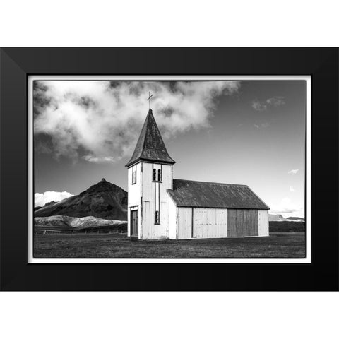 Church by the Sea III Black Modern Wood Framed Art Print by Head, Danny