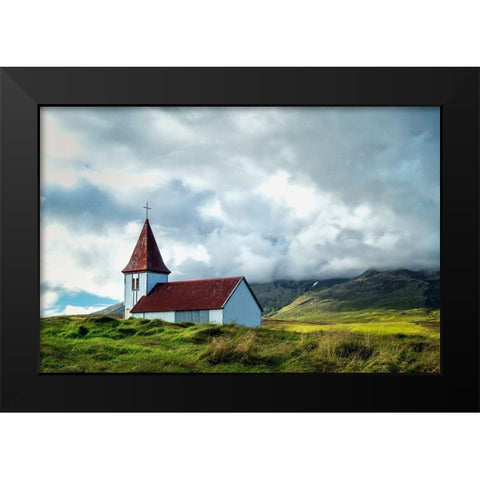Church by the Sea IV Black Modern Wood Framed Art Print by Head, Danny