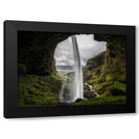 From Behind I Black Modern Wood Framed Art Print with Double Matting by Head, Danny