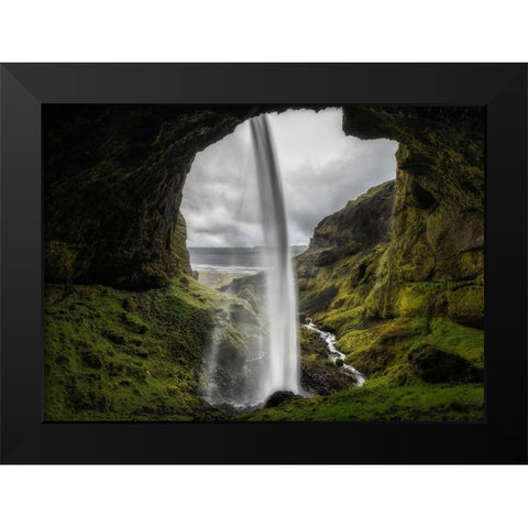 From Behind I Black Modern Wood Framed Art Print by Head, Danny