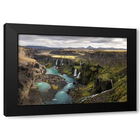 Valley of Tears II Black Modern Wood Framed Art Print by Head, Danny