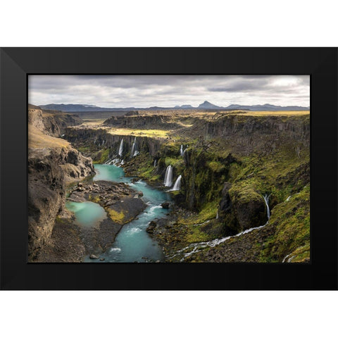 Valley of Tears II Black Modern Wood Framed Art Print by Head, Danny