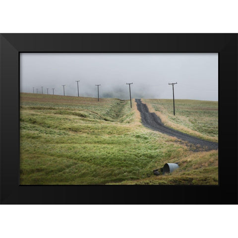 Lonely Road Black Modern Wood Framed Art Print by Head, Danny