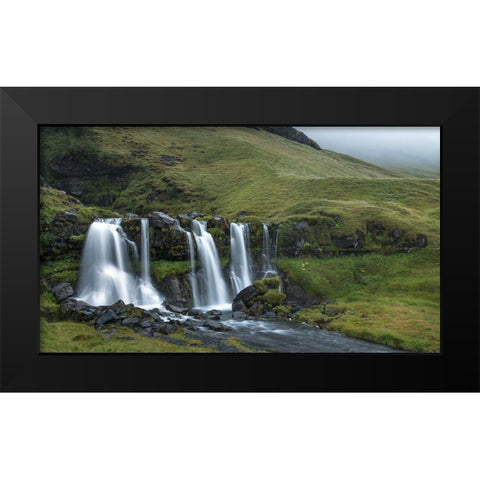 Final Drop Black Modern Wood Framed Art Print by Head, Danny