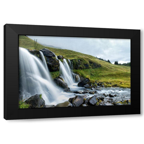 Close to the Falls Black Modern Wood Framed Art Print by Head, Danny