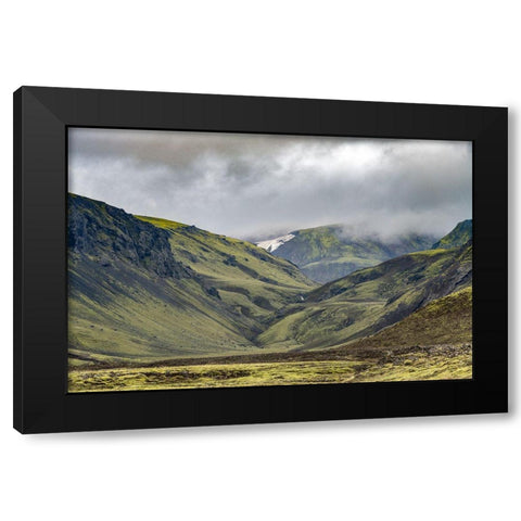 Highland View I Black Modern Wood Framed Art Print by Head, Danny