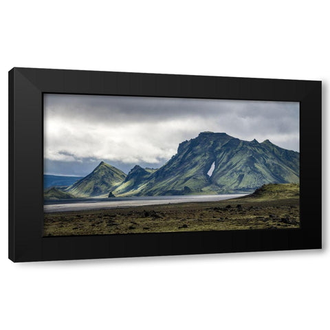Highland View II Black Modern Wood Framed Art Print with Double Matting by Head, Danny