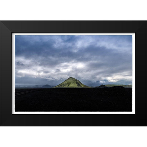 Maelifell Black Modern Wood Framed Art Print by Head, Danny