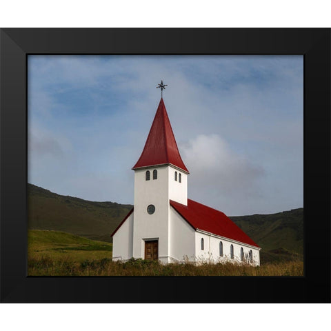 Church at Vik I Black Modern Wood Framed Art Print by Head, Danny